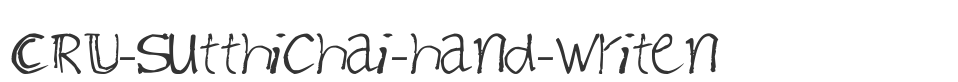 CRU-Sutthichai-hand-writen font preview