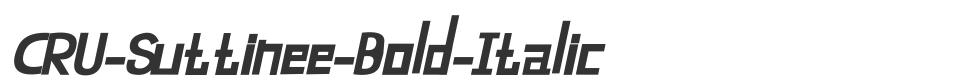 CRU-Suttinee-Bold-Italic font preview