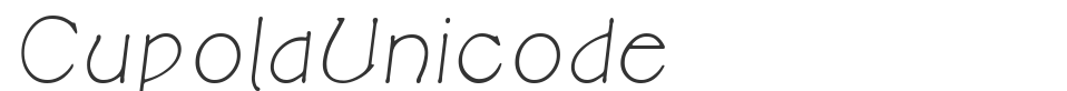 CupolaUnicode font preview