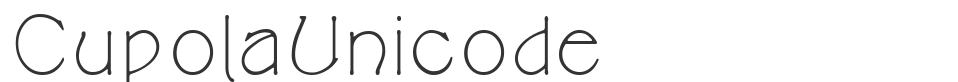 CupolaUnicode font preview