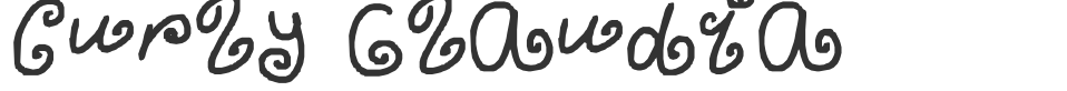curly Claudia font preview