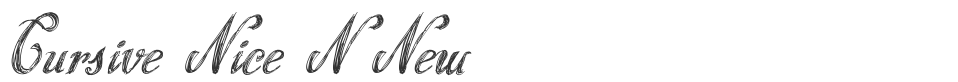 Cursive Nice N New font preview