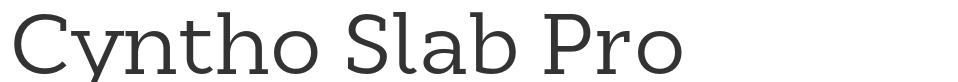 Cyntho Slab Pro font preview