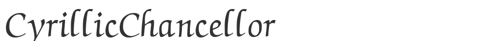 CyrillicChancellor font preview