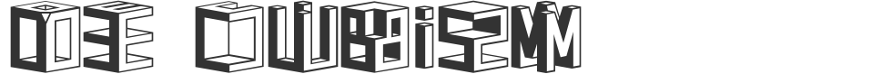D3 Cubism font preview