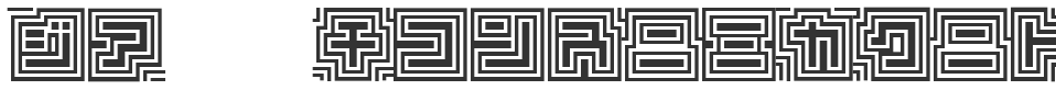 D3 Labyrinthism katakana font preview