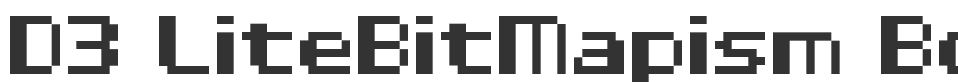 D3 LiteBitMapism Bold font preview