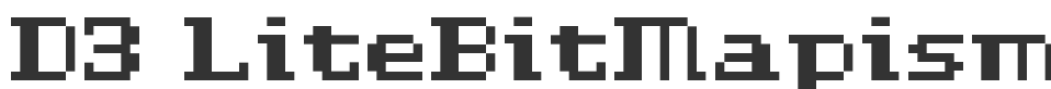 D3 LiteBitMapism Bold-Selif font preview