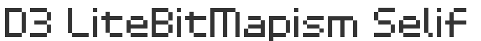 D3 LiteBitMapism Selif font preview