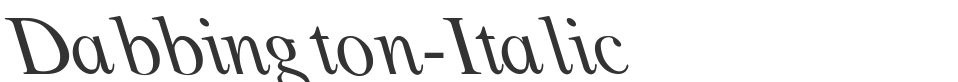 Dabbington-Italic font preview