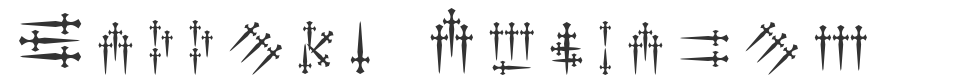 Daggers Alphabet font preview