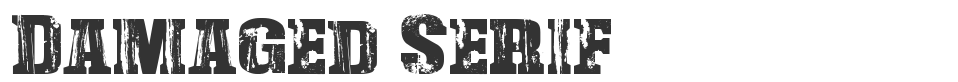 Damaged Serif font preview