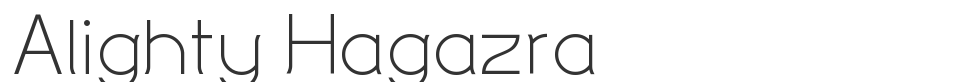 Alighty Hagazra font preview