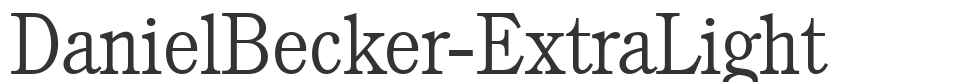 DanielBecker-ExtraLight font preview