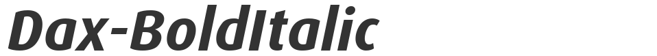Dax-BoldItalic font preview