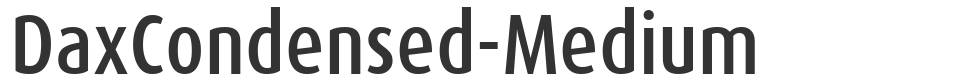 DaxCondensed-Medium font preview
