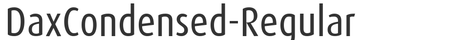 DaxCondensed-Regular font preview