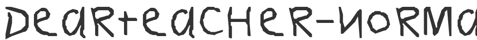 DearTeacher-Normal font preview