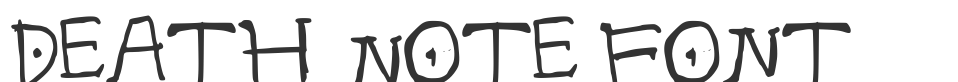 Death Note Font font preview