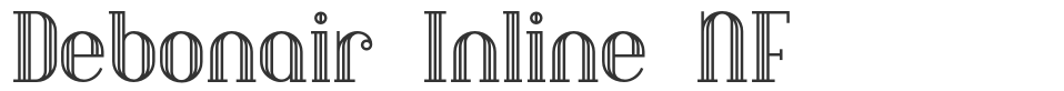 Debonair Inline NF font preview