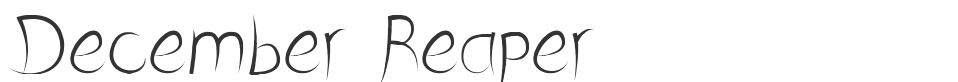 December Reaper font preview