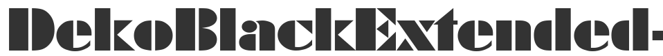 DekoBlackExtended-Serial DB font preview