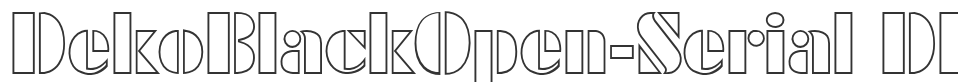 DekoBlackOpen-Serial DB font preview