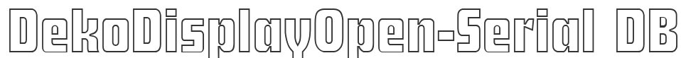 DekoDisplayOpen-Serial DB font preview