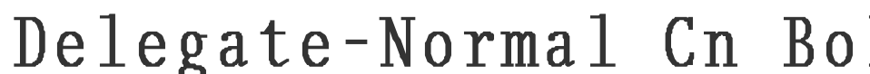 Delegate-Normal Cn Bold font preview