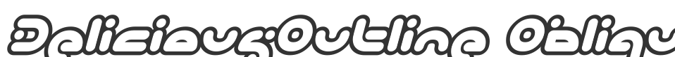 DeliciousOutline Oblique font preview