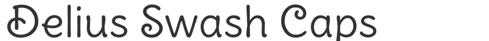 Delius Swash Caps font preview