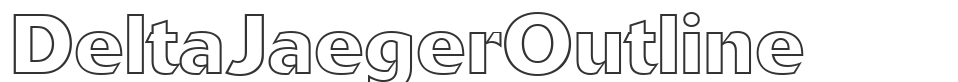 DeltaJaegerOutline font preview