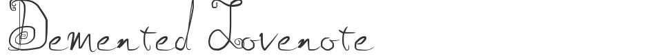 Demented Lovenote font preview