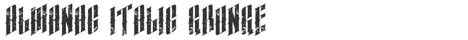 almanac italic grunge font preview