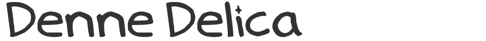 Denne Delica font preview