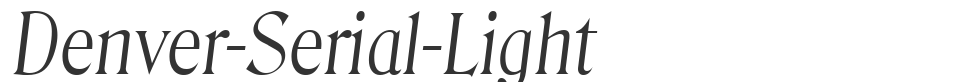Denver-Serial-Light font preview