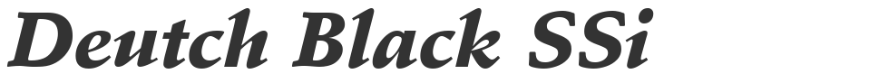 Deutch Black SSi font preview