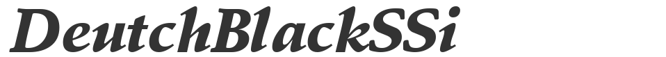 DeutchBlackSSi font preview