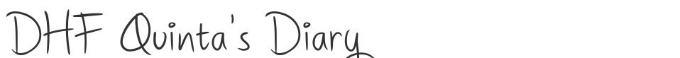 DHF Quinta's Diary font preview