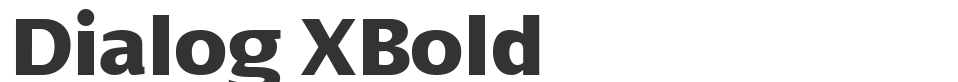 Dialog XBold font preview