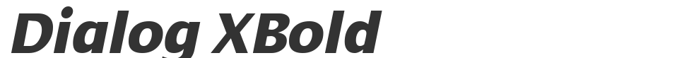 Dialog XBold font preview