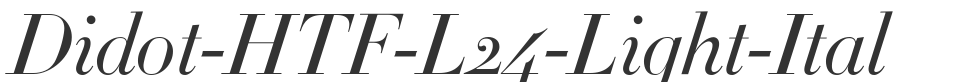 Didot-HTF-L24-Light-Ital font preview