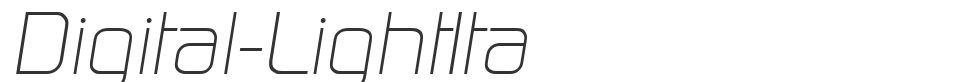 Digital-LightIta font preview