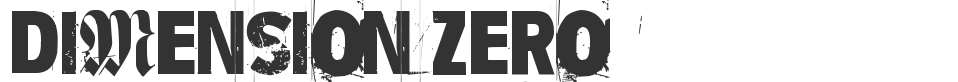 Dimension Zero font preview