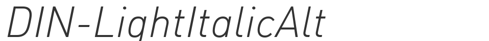 DIN-LightItalicAlt font preview
