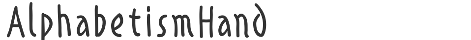AlphabetismHand font preview