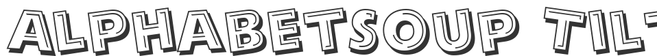 AlphabetSoup Tilt BT font preview