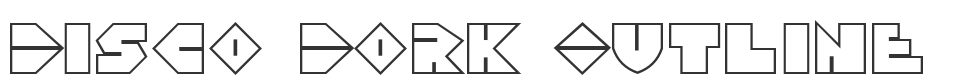 Disco Dork Outline font preview