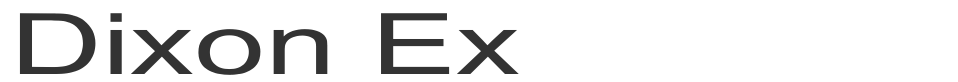Dixon Ex font preview