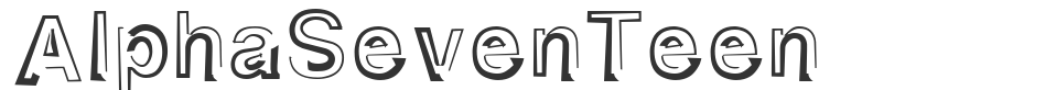 AlphaSevenTeen font preview